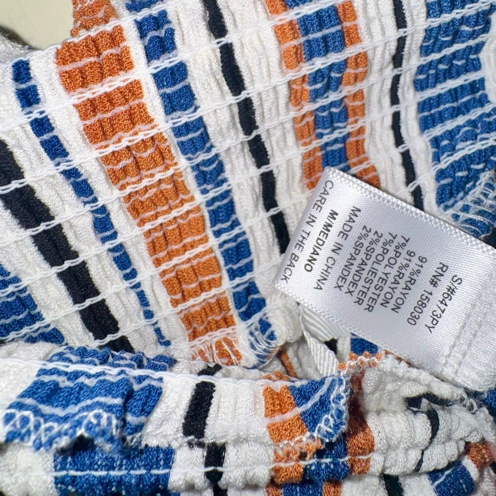 Love Tree Striped Cropped Pants in Blue/White/Tan - Picture 5 of 8